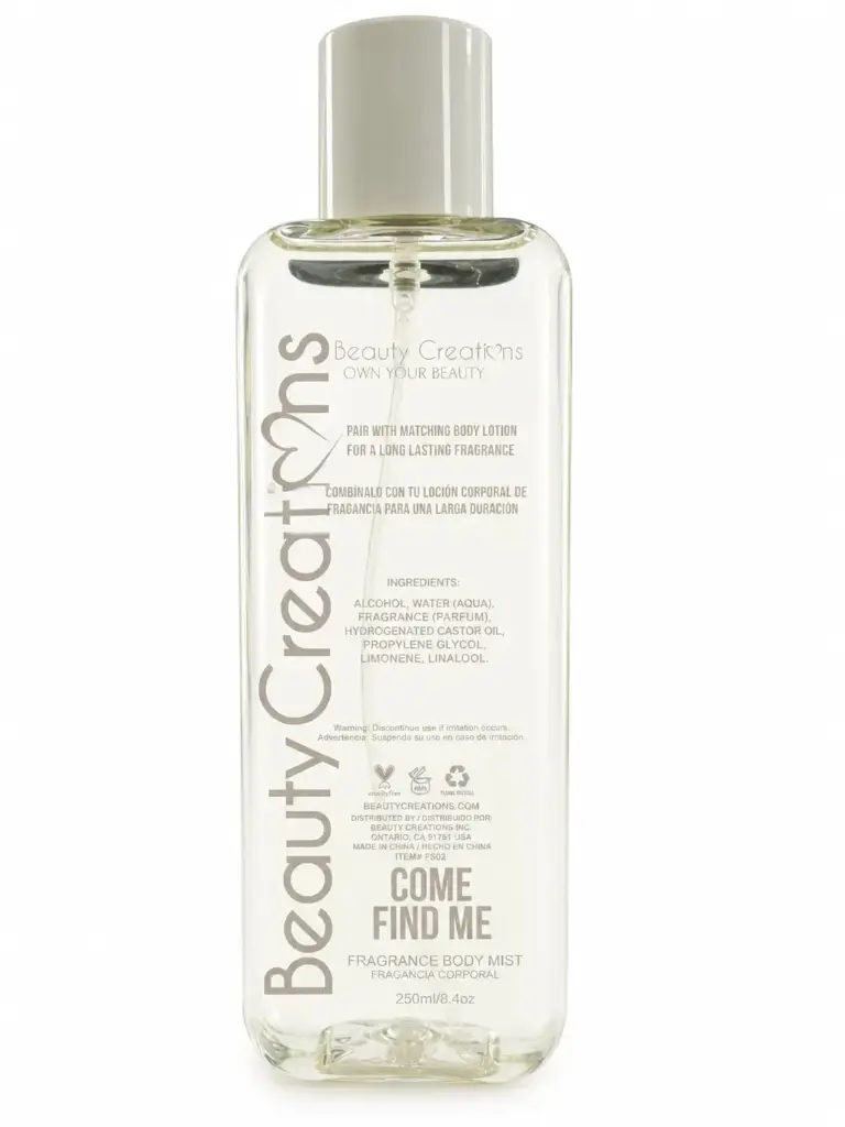 COME FIND ME FRAGANCE BODY MIST BEAUTY CREATIONS 