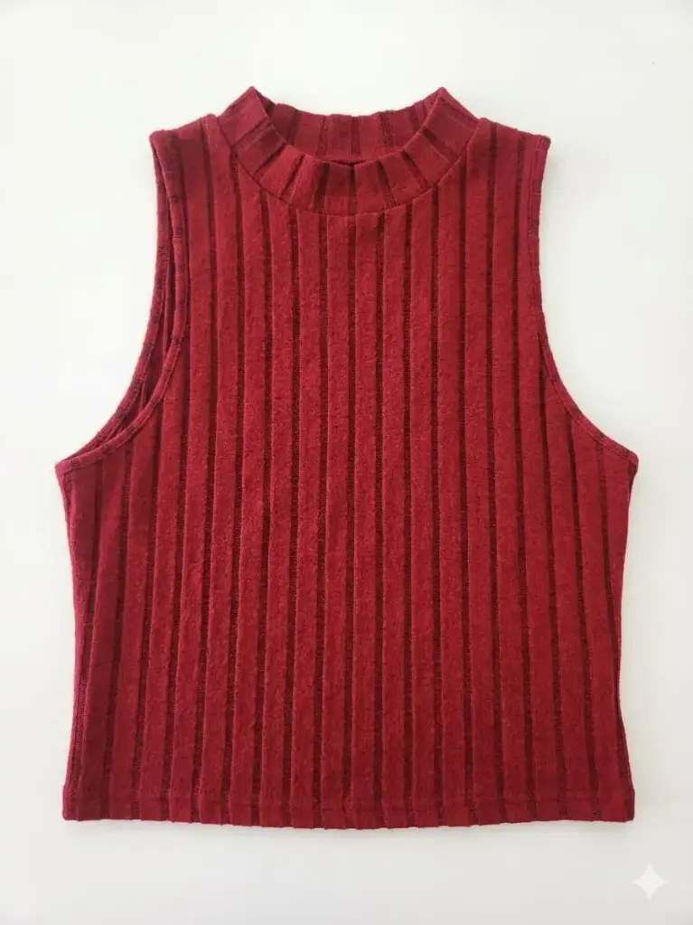 BLUSA VINO DE TIRANTES
