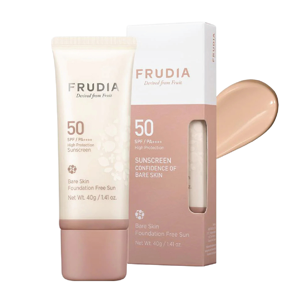 BLOQUEADOR FRUDIA CON COLOR BARE SKIN FOUNDATION 40G