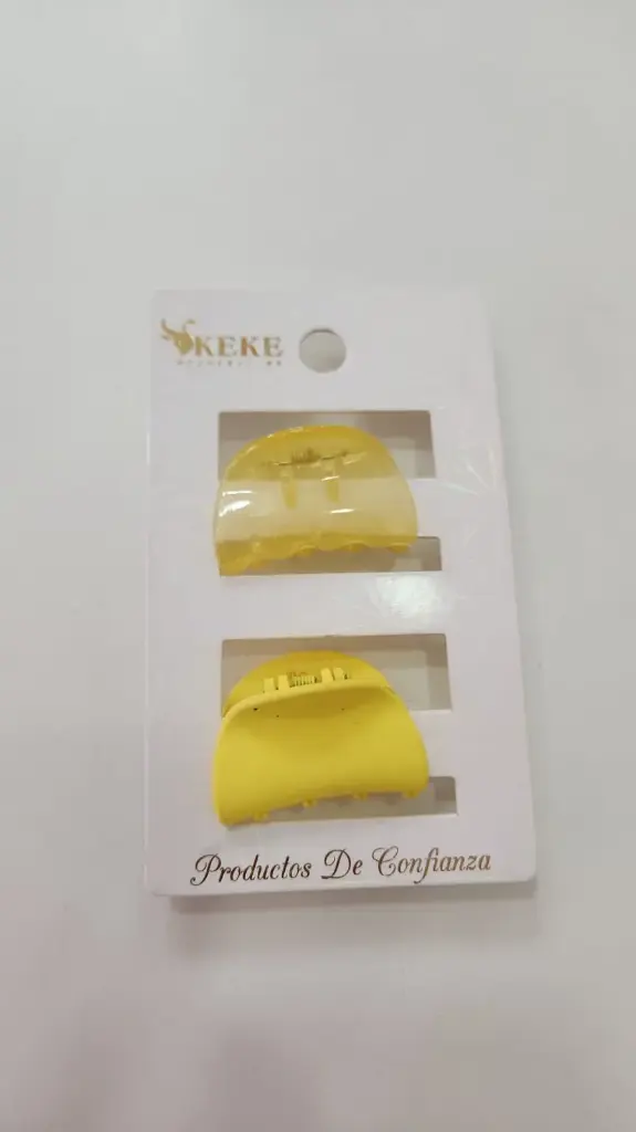 SET DE DOS PRENSAS AMARILLAS PARA EL CABELLO
