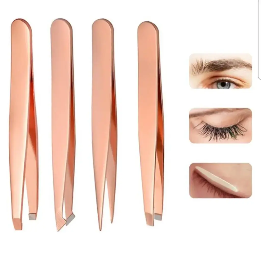 4 PINZAS DE CEJAS CON DIFERENTE PUNTA