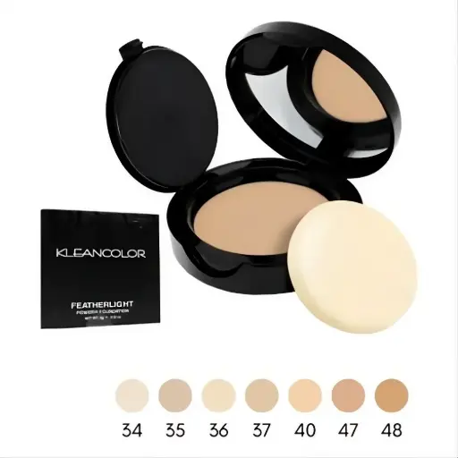 POLVO COMPACTO FEATHERLIGHT 9G PORCELAIN TONO 34 KLEANCOLOR 