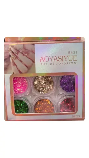 ACCESORIOS DECORATIVOS PARA UÑAS 6 OPCIONES CIRCULARES
