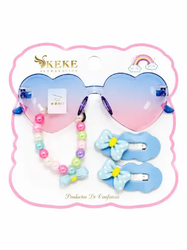 SET LENTES CON COLAS Y PRENSAS 132164