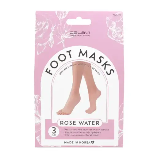MASCARILLAS PARA PIES CELAVI AGUA ROSAS
