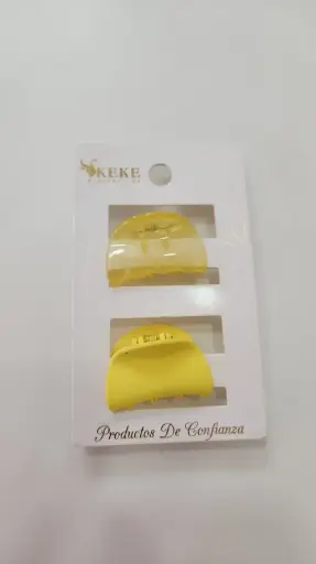 SET DE DOS PRENSAS AMARILLAS PARA EL CABELLO
