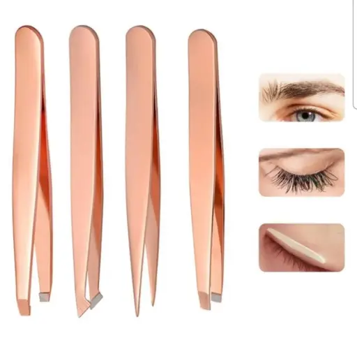 4 PINZAS DE CEJAS CON DIFERENTE PUNTA